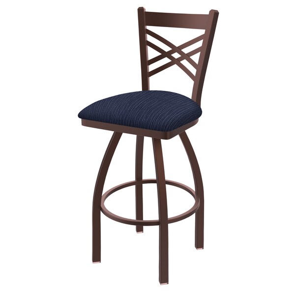 25" Swivel Counter Stool, Bronze Finish, Graph Anchor Seat